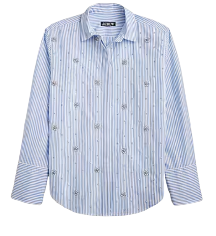 Garçon Embellished Shirt in Stripe